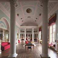 Kenwood House Hampstead. The Library Reinstated Robert Adam Scheme of 1776, Winner of the Georgian Group Award for the Best Restoration of a Georgian Interior 2014. Researched and Advised by Crick-Smith. Employer: (later phase only) University of Lincoln. Client:  English Heritage.   Image Courtesy of English Heritage